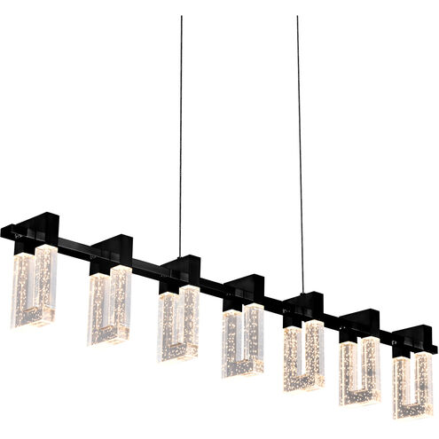 Artisan Collection/SORRENTO Series 40 inch Black Linear Chandelier Ceiling Light