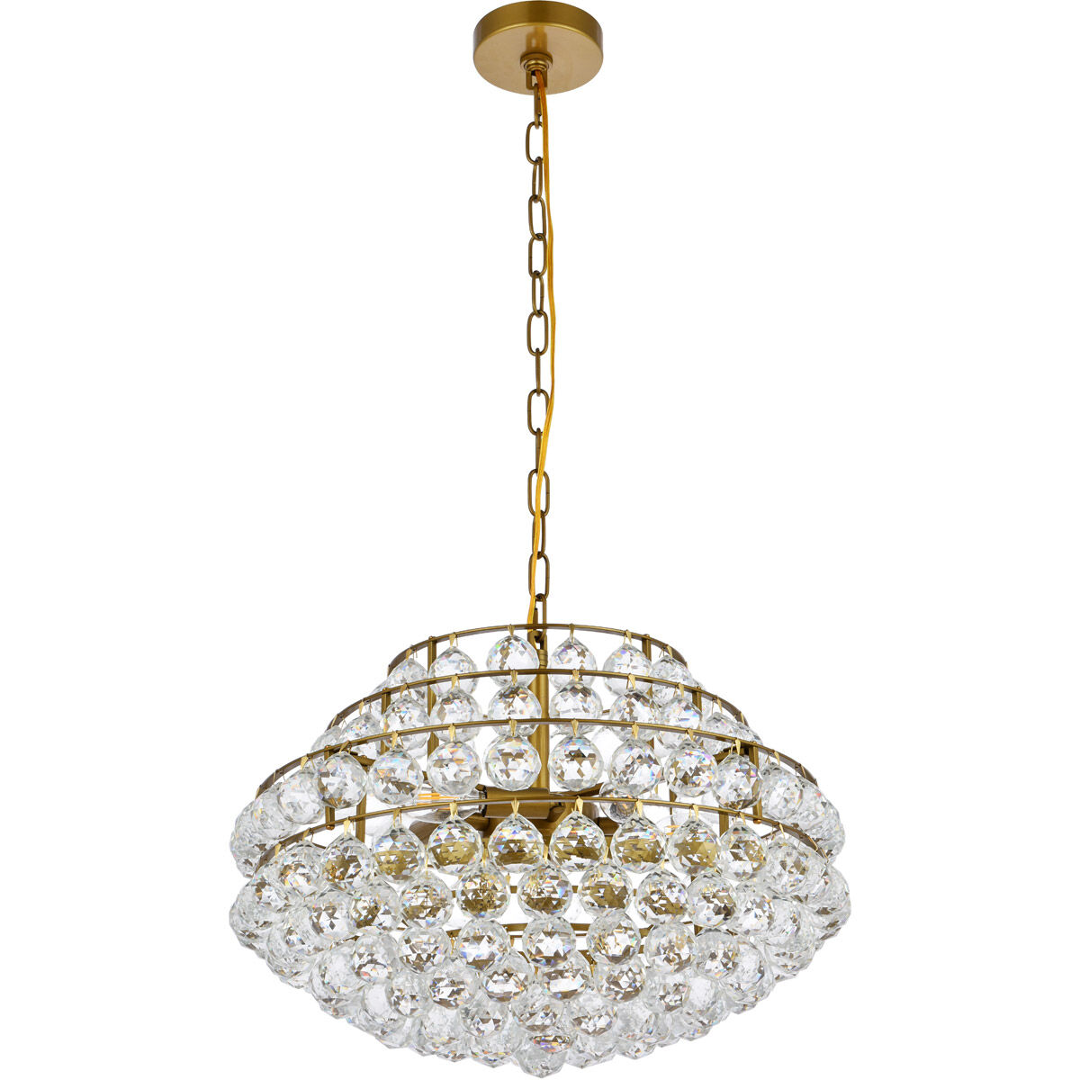 Savannah 5 Light 20 inch Brass Pendant Ceiling Light