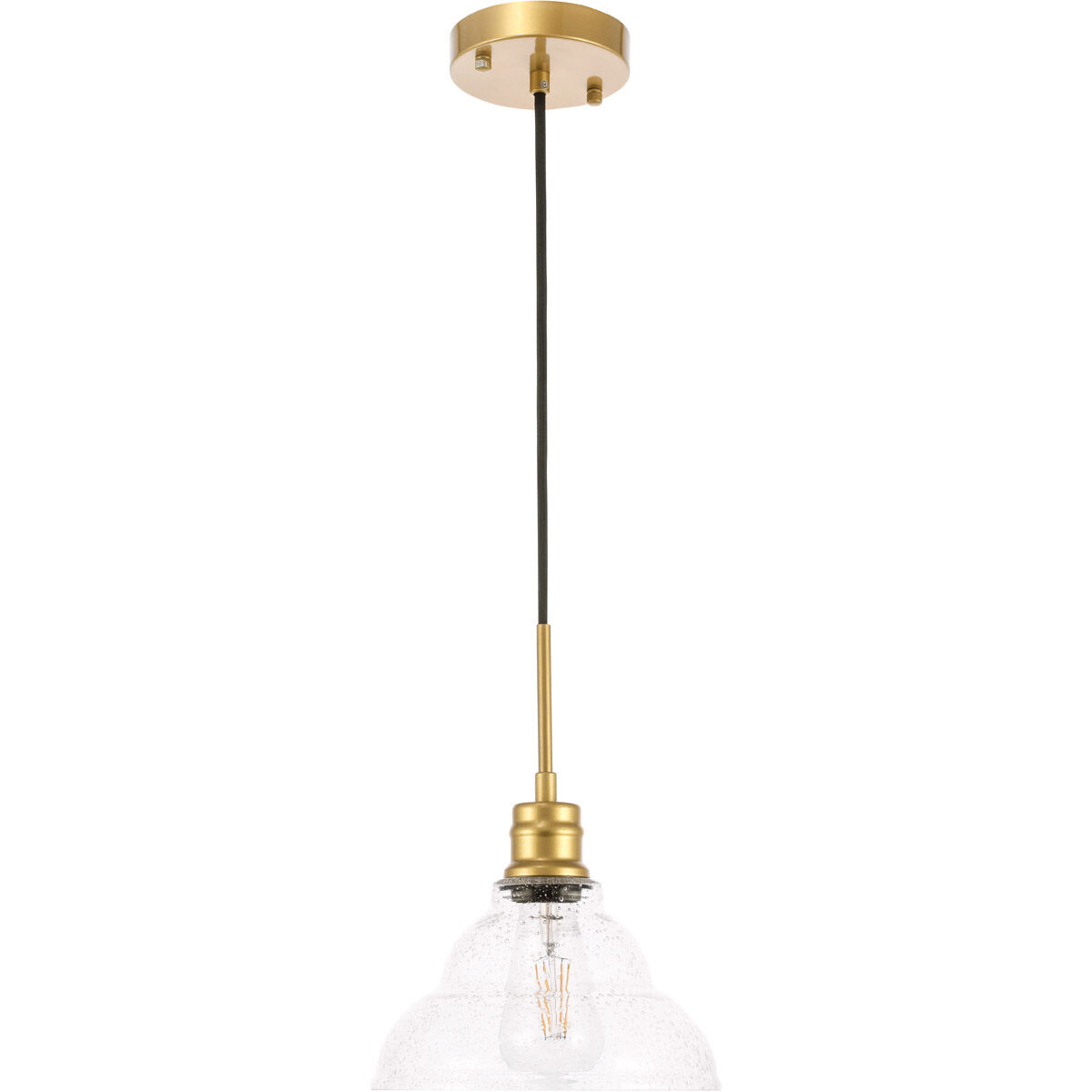 Gil 1 Light 8.5 inch Brass Pendant Ceiling Light