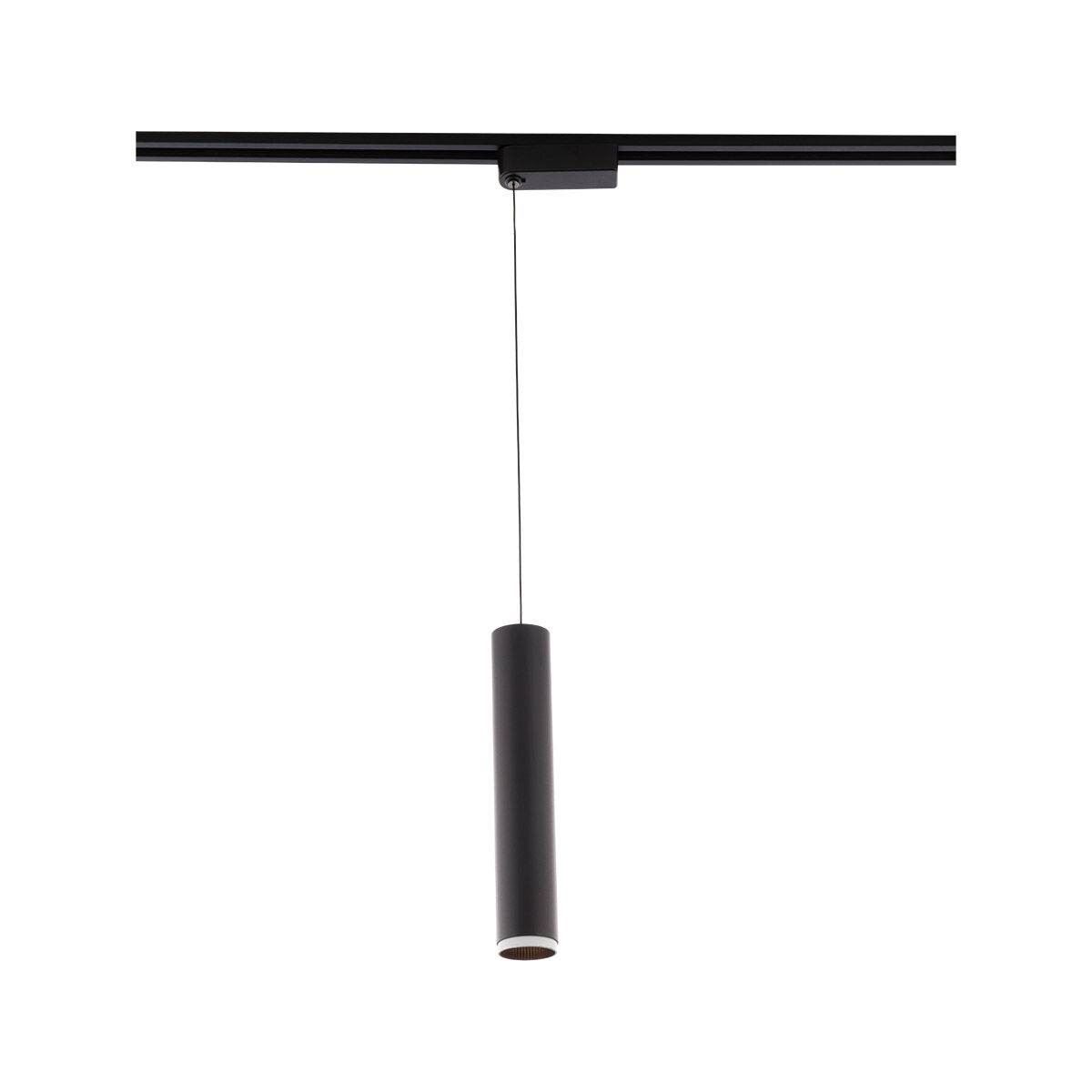 Silo Pendants 1 Light 120 Black/White Track Head Ceiling Light in 3000K