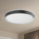 Essex LED 19.75 inch Black and White Flush Mount Ceiling Light