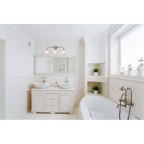 Hanson 3 Light 28 inch Polish Nickel Bath Sconce Wall Light