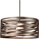 Tempest 1 Light 24.3 inch Flat Bronze Chandelier Ceiling Light in Frosted, Drum
