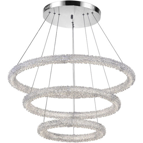 Arielle LED 32 inch Chrome Down Chandelier Ceiling Light
