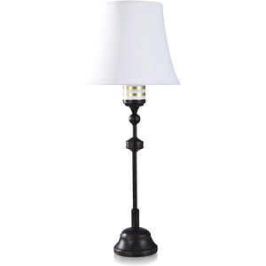 Dann Foley 33 inch 60.00 watt Textured Bronze and White and Gold Table Lamp Portable Light 