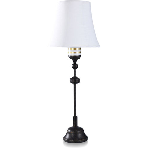 Dann Foley 33 inch 60.00 watt Textured Bronze and White and Gold Table Lamp Portable Light