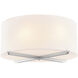EVOLV 24 inch Brushed Nickel Flush-Mount Ceiling Light, Crossbar Family