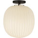 Alora Mood Cherise 1 Light 11.88 inch Matte Black Semi-Flush Mount Ceiling Light