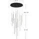 Chute LED 31.5 inch Black Multi-Pendant Ceiling Light