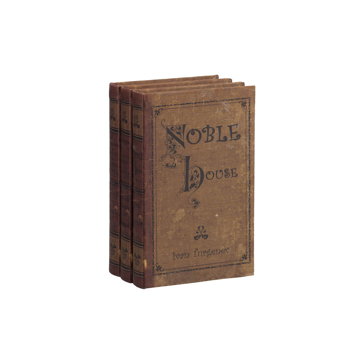 Anita 5.5 X 1.5 inch Brown Book Box, Set of 4