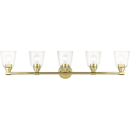 Catania 5 Light 42 inch Polished Brass Vanity Wall Sconce Wall Light, Large