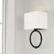 Ogden 1 Light 8 inch Brushed Black Iron Sconce Wall Light