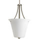 Joy 1 Light 16 inch Brushed Nickel Pendant Ceiling Light in Etched
