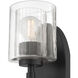 Solventa 1 Light 5.5 inch Matte Black Wall Sconce Wall Light