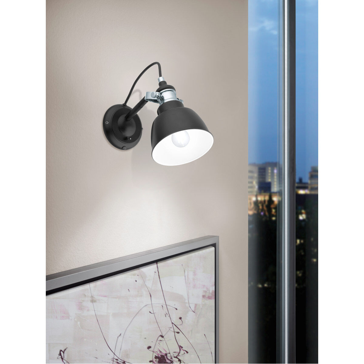 Thornford 1 Light 7.87 inch Matte Black and Chrome Armed Wall Sconce Wall Light