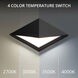 Pique LED 7 inch Black Outdoor Wall Light in 3000K, dweLED