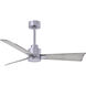 Atlas Alessandra 42 inch Brushed Nickel with Barn Wood Blades Indoor/Outdoor Ceiling Fan