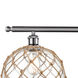 Ballston Large Farmhouse Rope LED 48 inch Brushed Satin Nickel Island Light Ceiling Light in Clear Glass with Brown Rope, Ballston