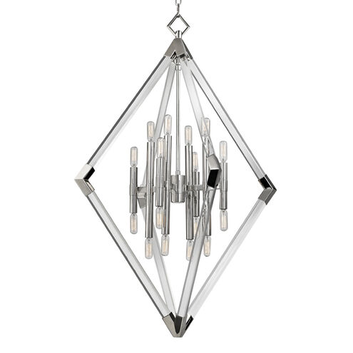 Lyons 16 Light 31 inch Polished Nickel Pendant Ceiling Light