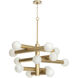 Dion LED 40.5 inch Natural Brass Chandelier Ceiling Light