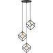 Vertical 3 Light 18 inch Bronze and Olde Brass Chandelier Ceiling Light