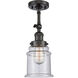 Franklin Restoration Canton 1 Light 6 inch Oil Rubbed Bronze Semi-Flush Mount Ceiling Light in Seedy Glass, Franklin Restoration