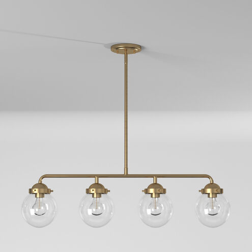 Knoll 4 Light 33 inch Brushed Gold Island Pendant Ceiling Light