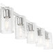 Clarion 5 Light 42 inch Polished Chrome Vanity Sconce Wall Light