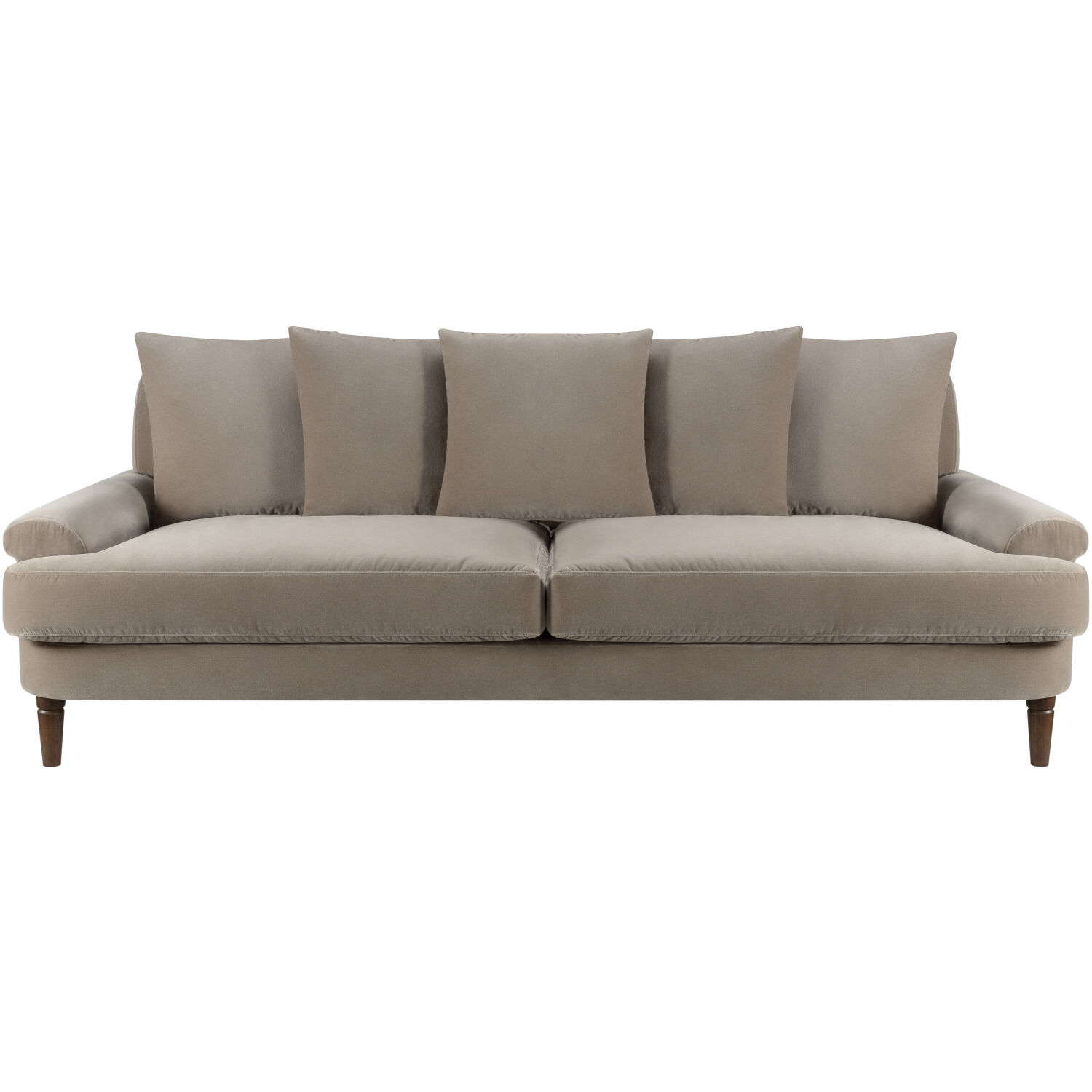 Cila Medium Gray / Dark Brown Sofa