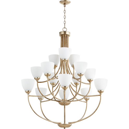 Enclave 15 Light 39 inch Aged Silver Leaf Chandelier Ceiling Light