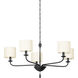 Osmond 5 Light 36 inch Black Iron Chandelier Ceiling Light