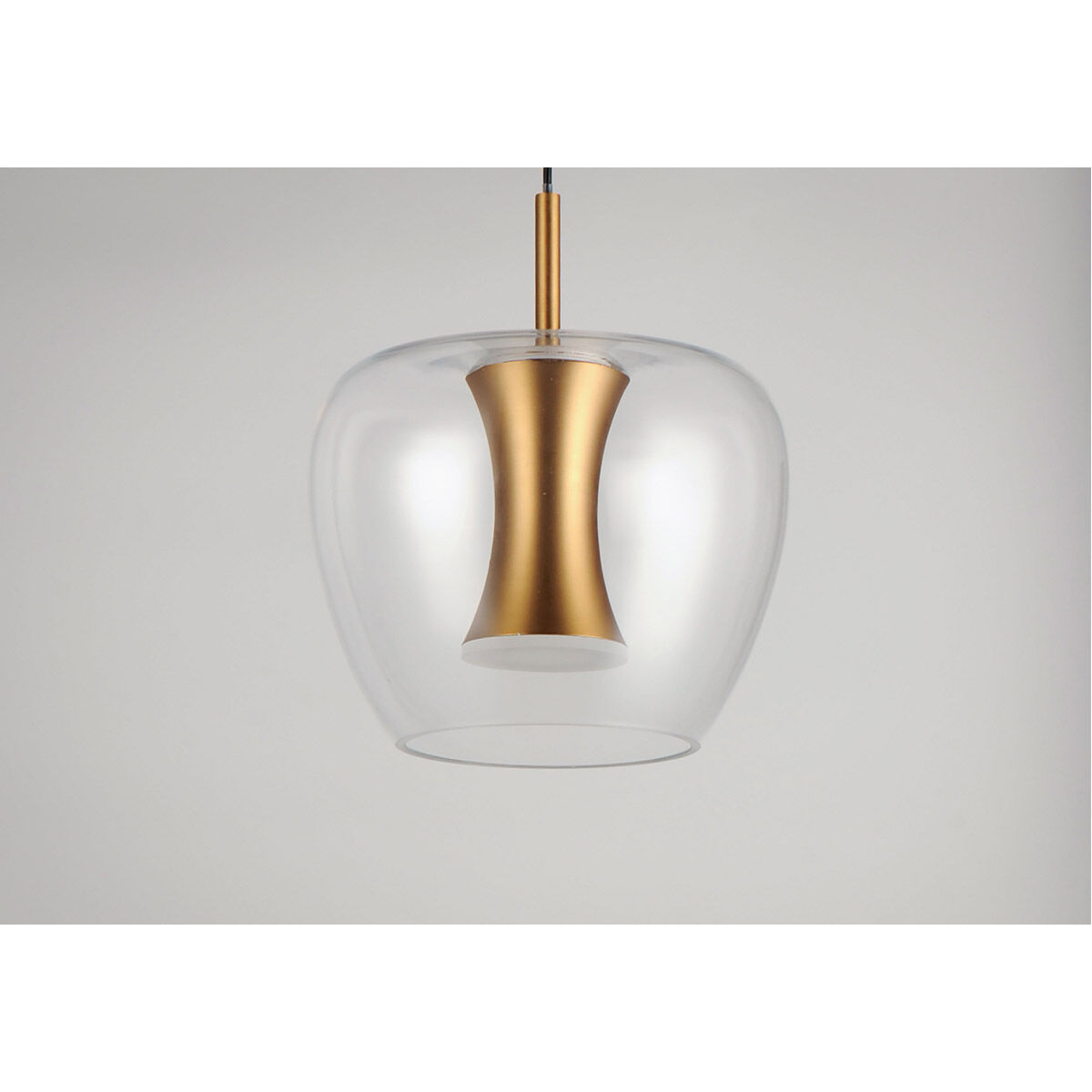 Newton LED 8.75 inch Black and Gold Multi-Light Pendant Ceiling Light