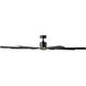 Aura 72 inch Brushed Nickel Matte Black with Matte Black Blades Downrod Ceiling Fan in 3500K, Brushed Nickel and Matte Black