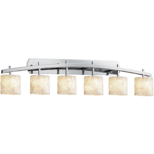 Alabaster Rocks LED 55.75 inch Matte Black Bath Bar Wall Light in 4200 Lm LED, Round Flared, Archway