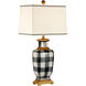 Chelsea House 30 inch 100.00 watt Black/White Table Lamp Portable Light