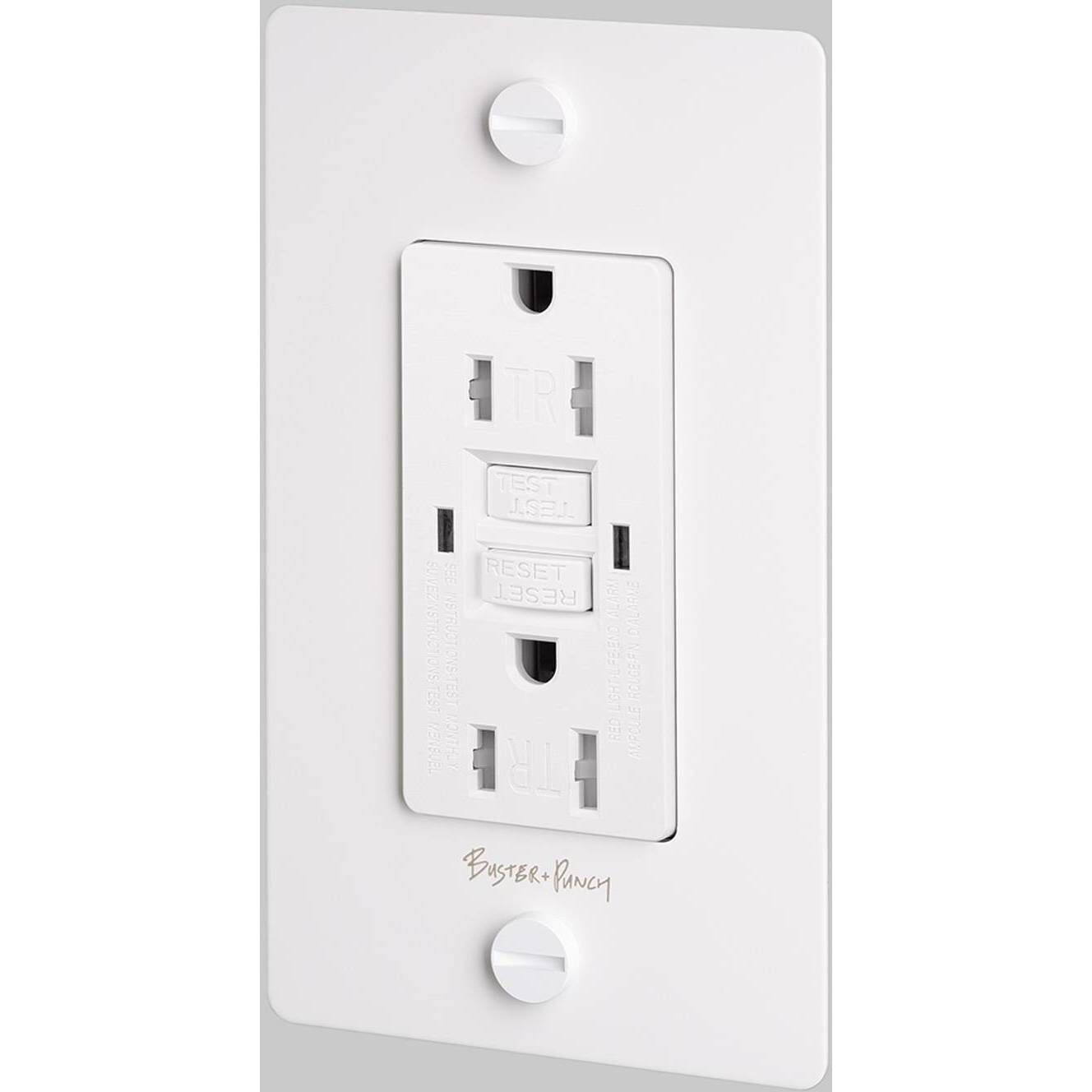 1G Duplex 125 White Outlet, GFCI