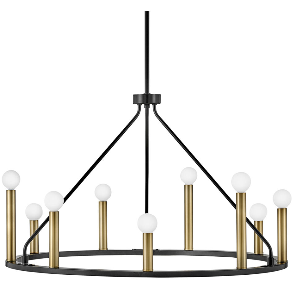 Lazlo LED 30 inch Black Chandelier Ceiling Light