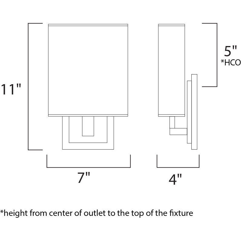 Edinburgh LED LED 7 inch Satin Nickel ADA Wall Sconce Wall Light