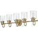 Kinsley 5 Light 35 inch Heirloom Gold Bath Vanity Wall Light in Heritage Gold