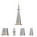 Prince LED Satin Nickel Cord Pendant Ceiling Light
