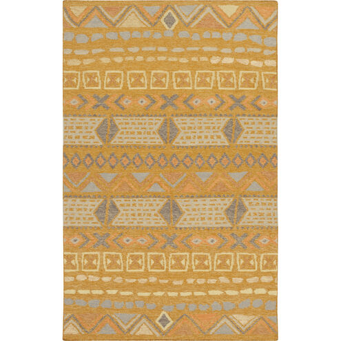 Nomad 132 X 96 inch Burnt Orange, Khaki, Dark Brown Rug