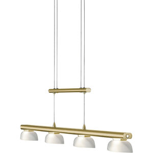 Senator 4 Light 36 inch Brass-Matte Linear Pendant Ceiling Light
