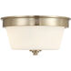 Strayhan 2 Light 13 inch Modern Gold Flush Mount Ceiling Light