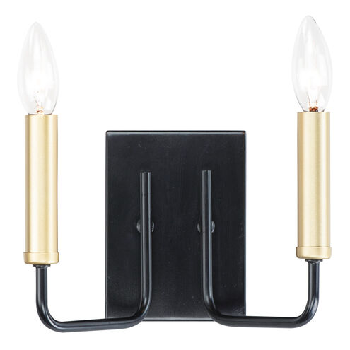 Sullivan 2 Light Black/Gold Wall Sconce Wall Light