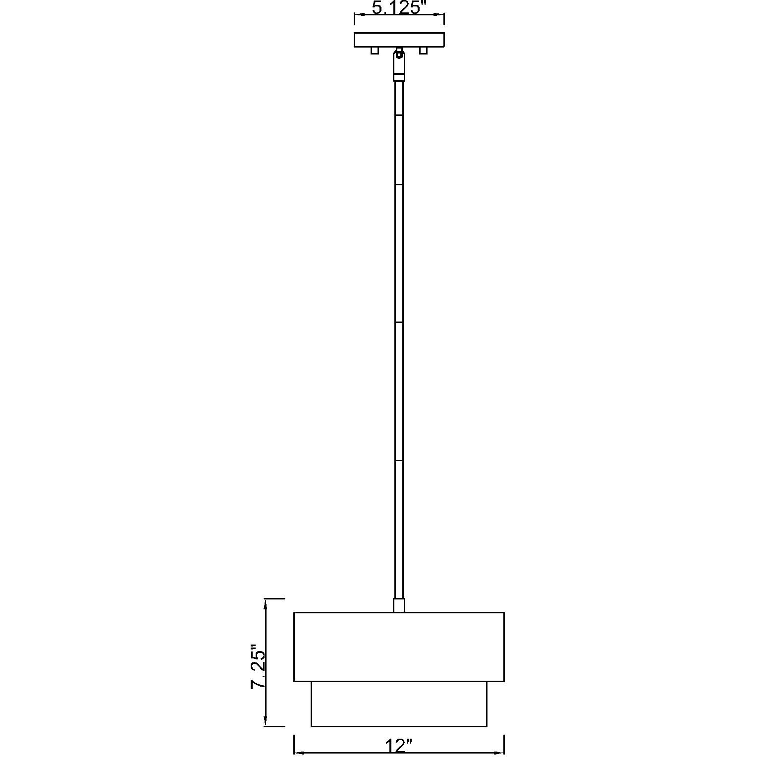 Counterpoint 1 Light 12 inch Modern Gold Pendant Ceiling Light