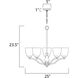 Stefan 5 Light 25 inch Oil Rubbed Bronze Single-Tier Chandelier Ceiling Light