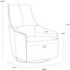 Carmine Cognac Leather Swivel Lounge Chair, Swivel