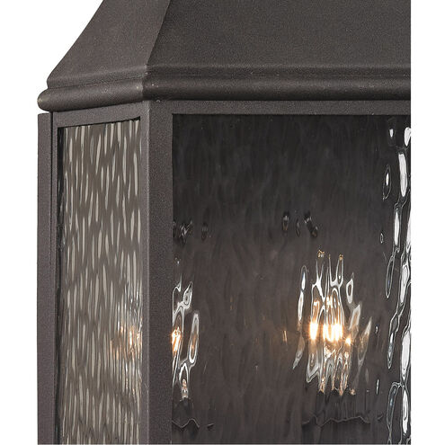 Chad 2 Light 19 inch Charcoal Outdoor Sconce, wiring will come out from bottom to HCWO 13"