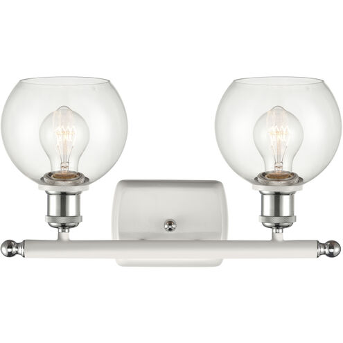 Ballston Athens LED 16 inch White and Polished Chrome Bath Vanity Light Wall Light in Clear Glass