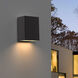 Box LED 5 inch Textured Bronze Indoor-Outdoor Sconce, Inside-Out